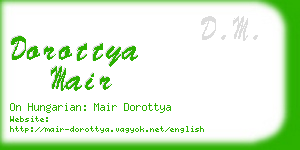 dorottya mair business card